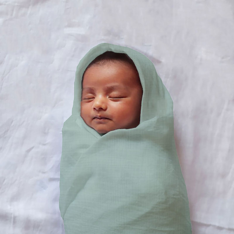 emmaillotage maxi langes vert coton bio papate