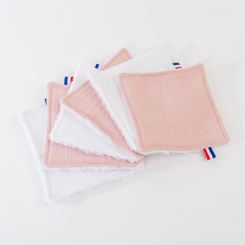 Lingette en coton bio rose papate puericulture