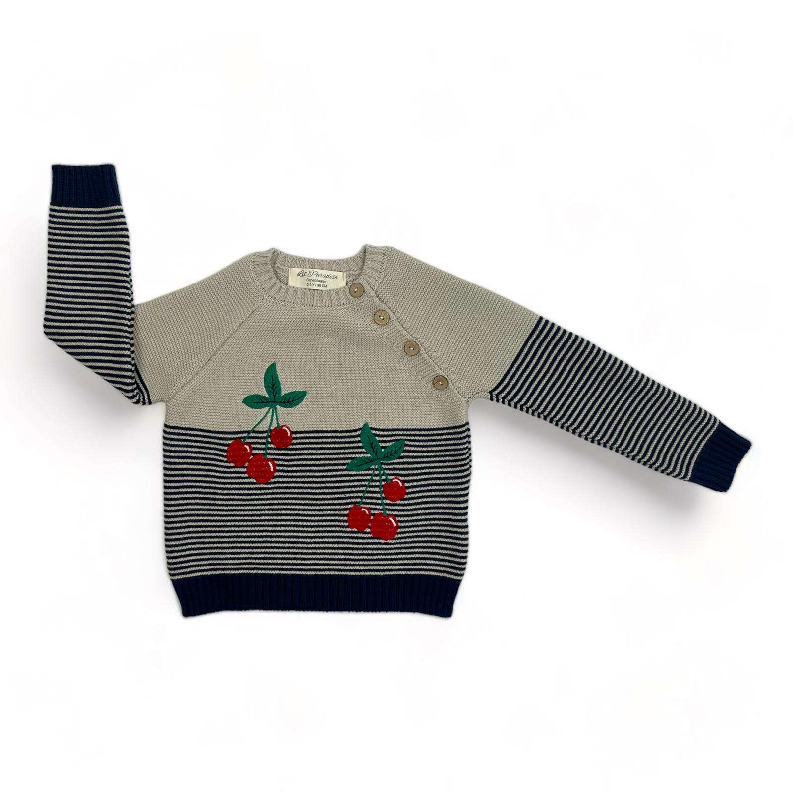 Striped Cherry Sweater-1