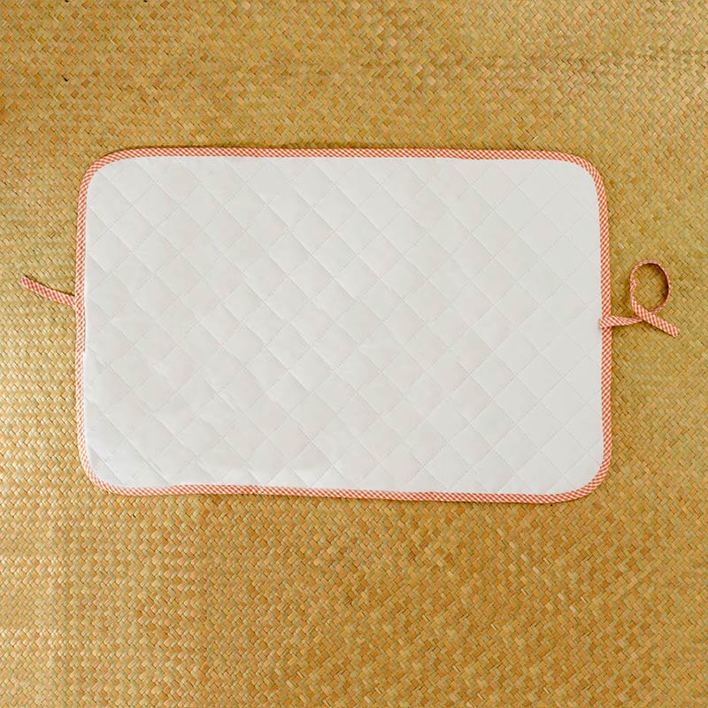 Tapis nomade vichy en coton bio pratique
