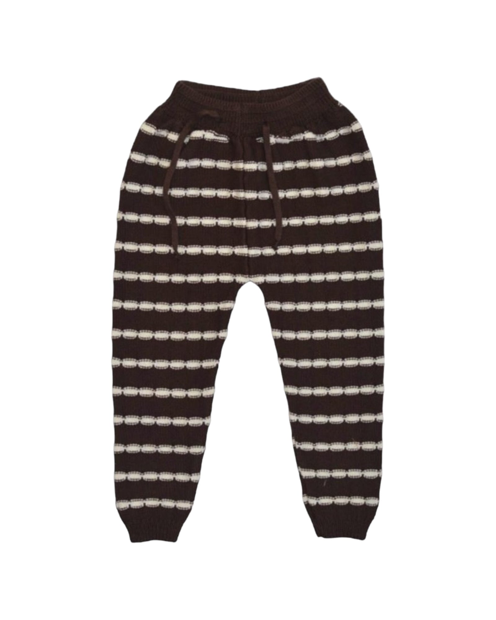 Alba Striped knit trousers brown-1
