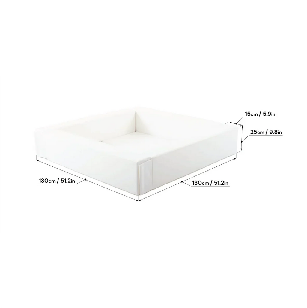 Soft Play Bundle - White Ball Pit with a Wedge and Steps-1