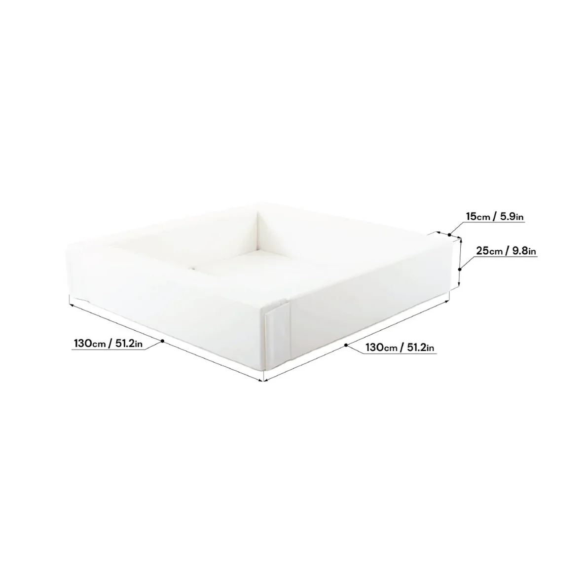 Soft Play Bundle - White Ball Pit with a Wedge and Steps-1