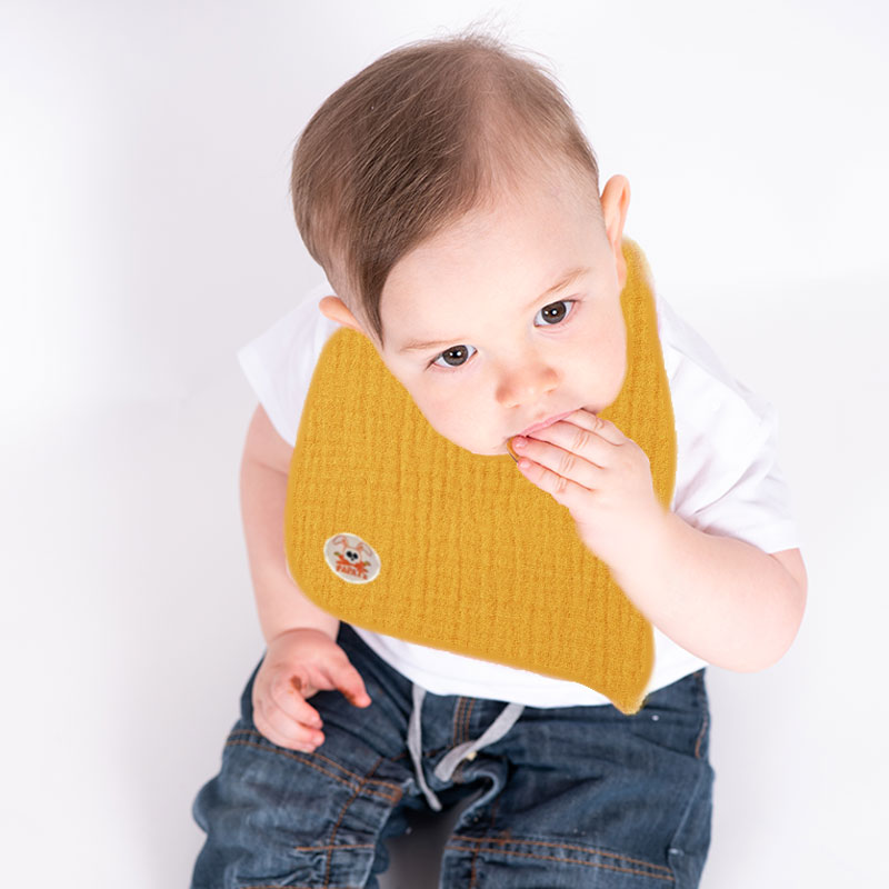 bavoir bebe en coton biologique honey papate gots