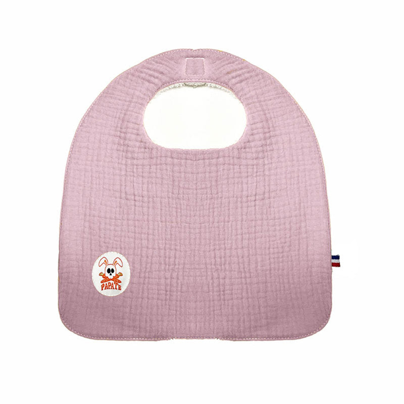 bavoir madeinfrance rose papate bio puericulture