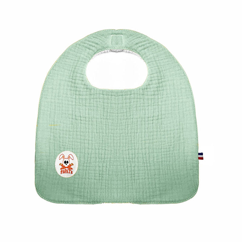 bavoir papate vert en coton bio