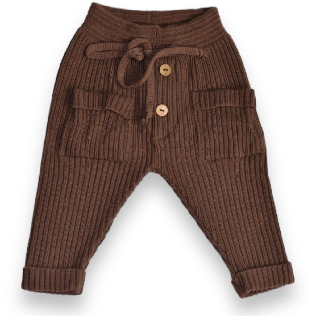 Buttery Soft Knit Pants Brown-0