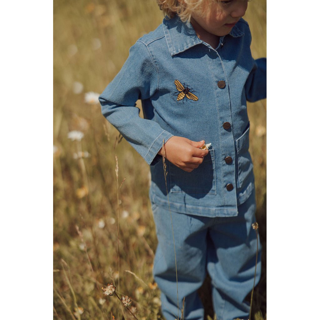 Buzzy Denim Cardigan-0
