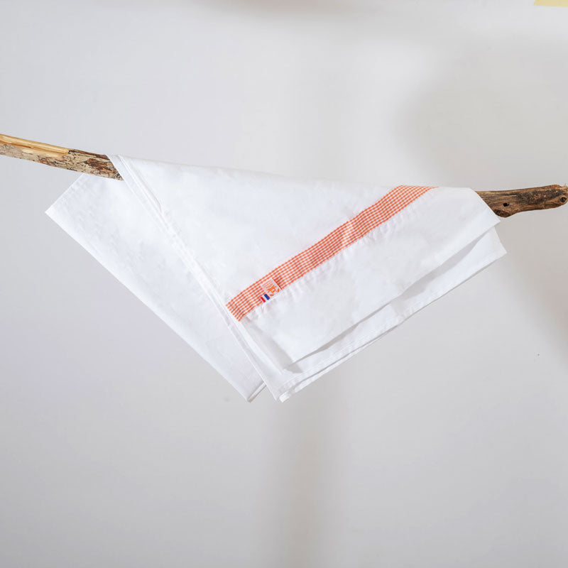 drap plat bebe en coton bio papate blanc
