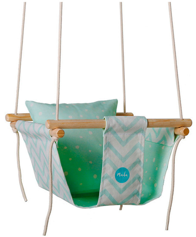Mint Chevron BabySwing-4