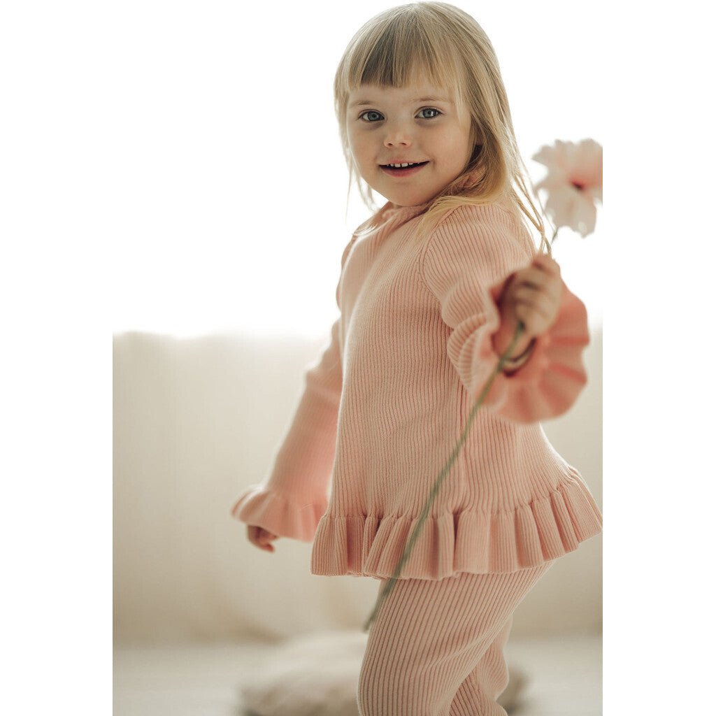 Frilly knit blouse-0