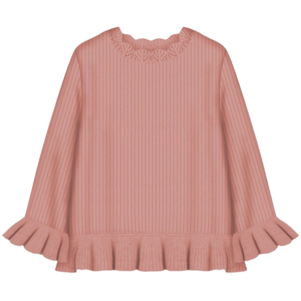 Frilly knit blouse-1
