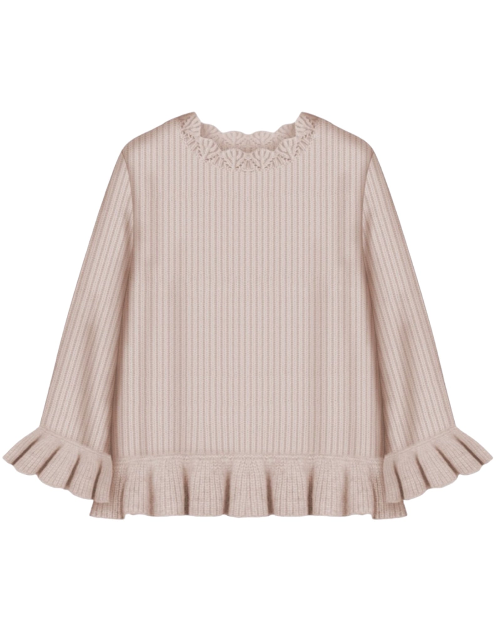 Frilly knit blouse-1