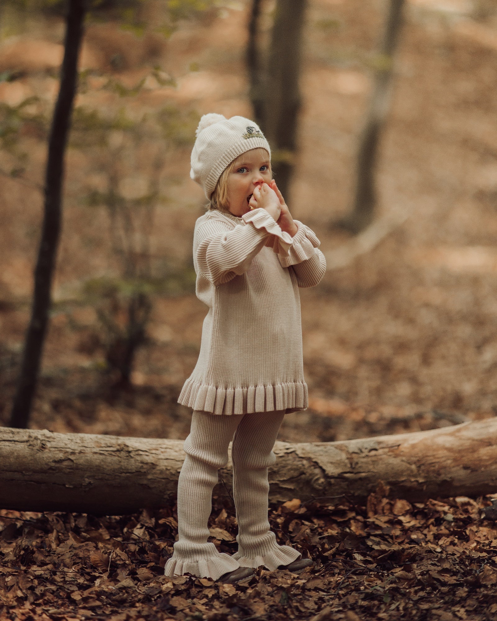Frilly knit blouse-0