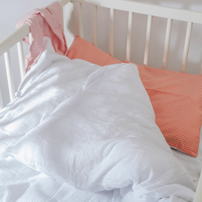 housse de couette en coton bio blanc bebe
