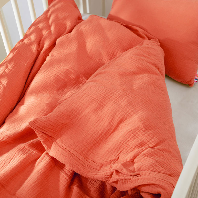 housse de couette en coton bio fraise biologique