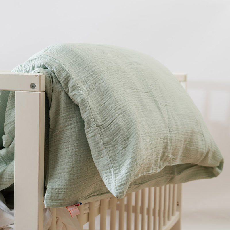 housse de couette en coton bio vert gots papate enfant