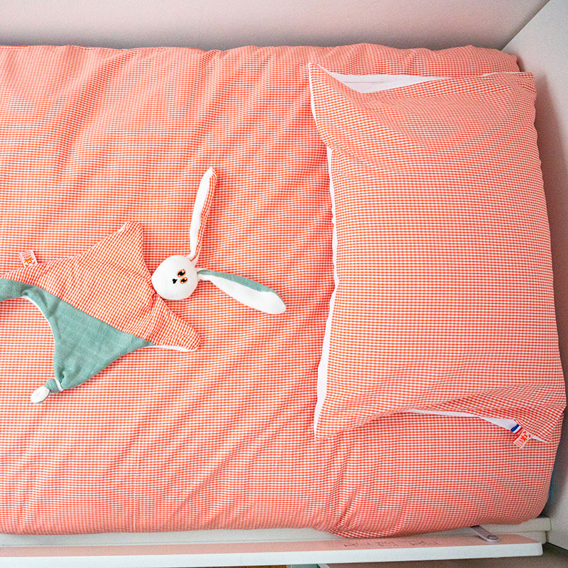 housse de couette en coton bio vichy france papate