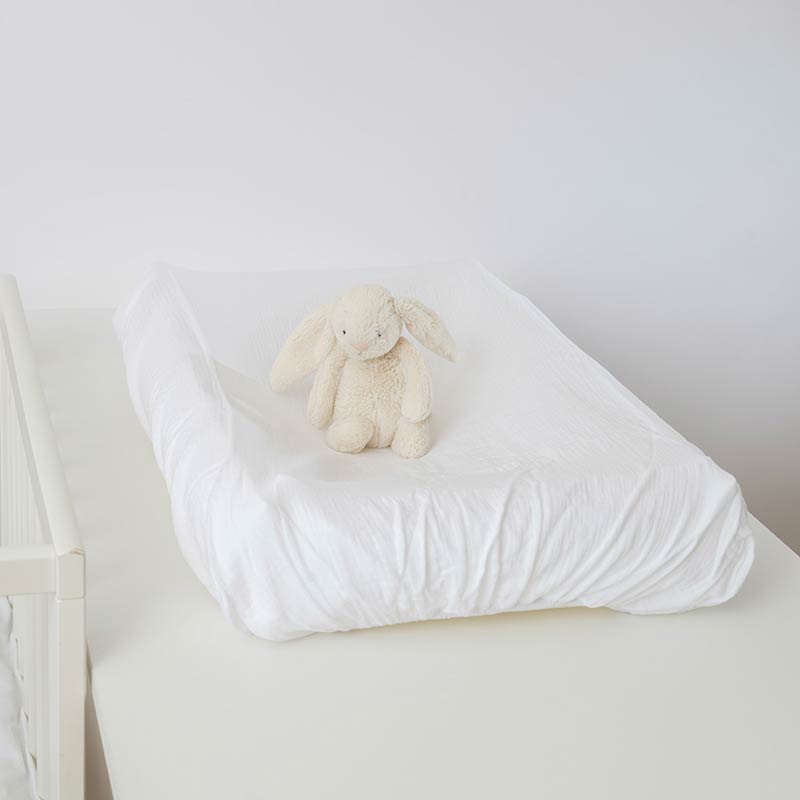 housse matelas a langer coton bio papate blanc bebe