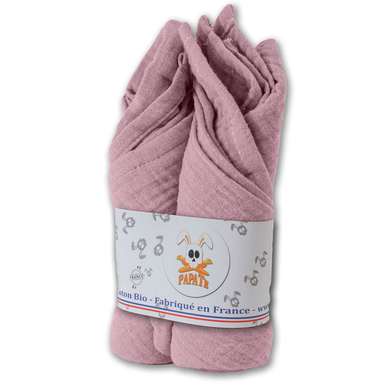 langes rose en coton bio papate puericulture