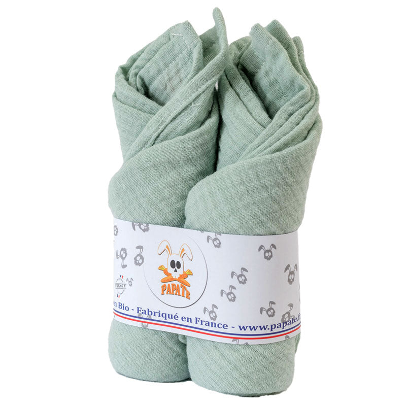 langes vert en coton bio papate