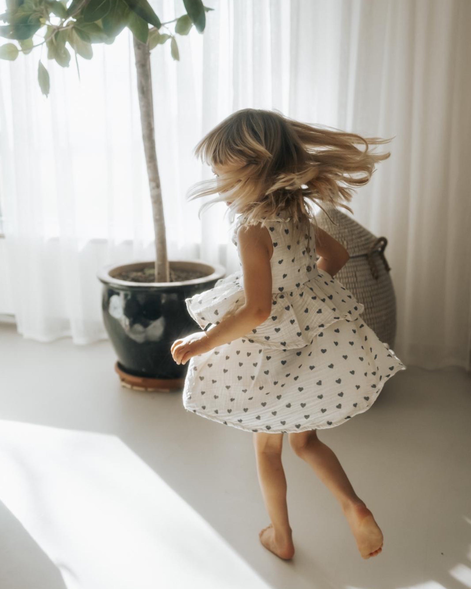 Organic Heart Garden Ruffle Dress-0
