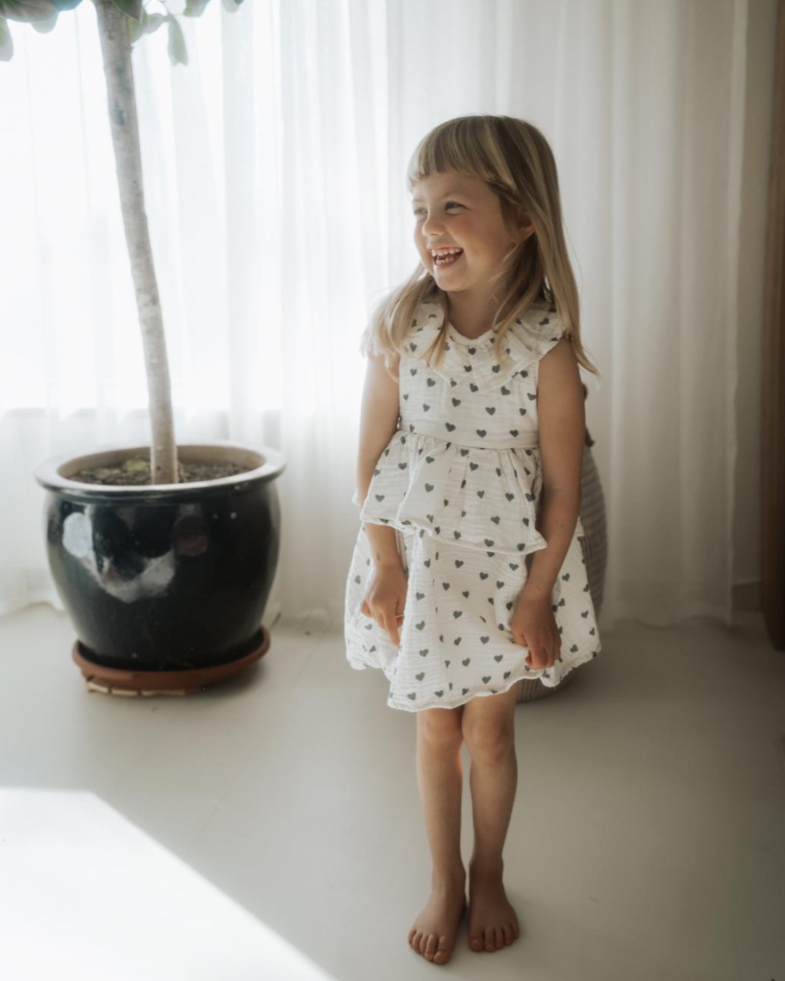 Organic Heart Garden Ruffle Dress-1