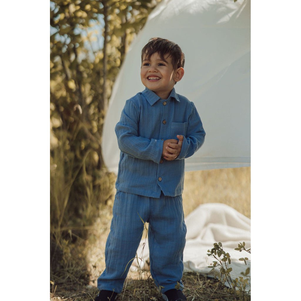 Organic Shadow Blue Pants-0