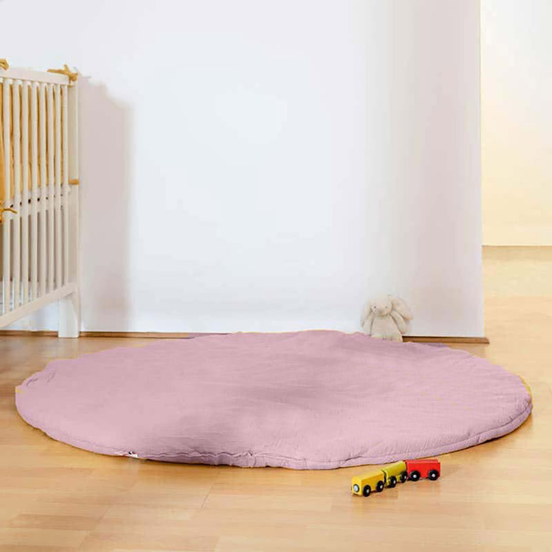 tapis eveil coton bio papate rose