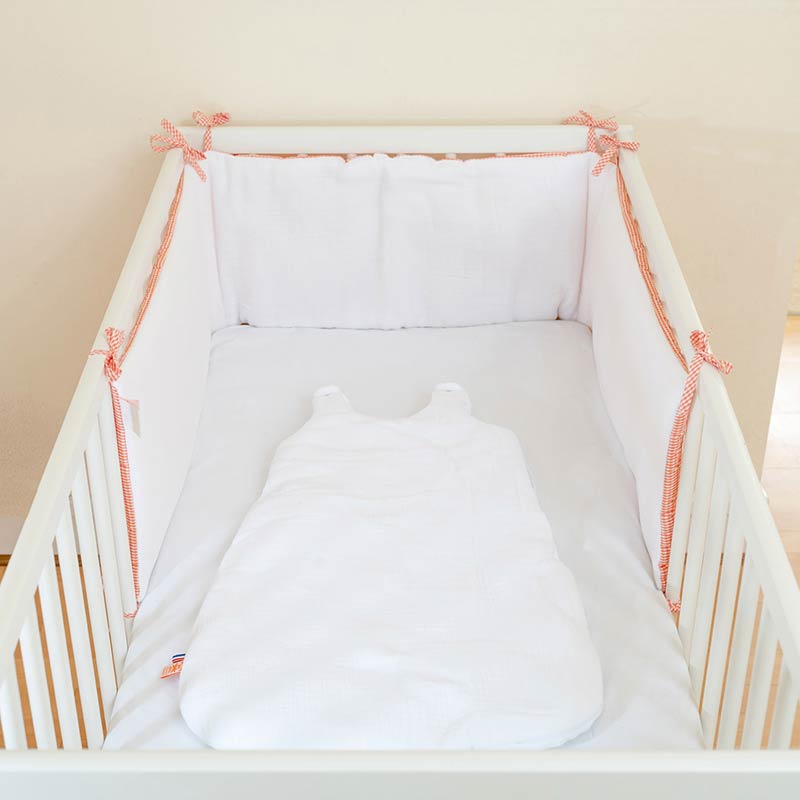 tour de lit coton bio blanc