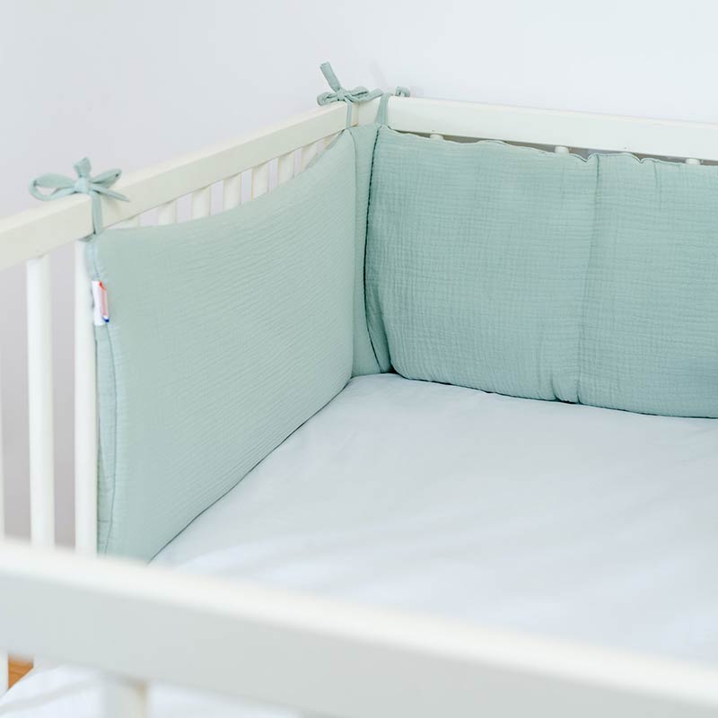 tour de lit vert fabrique en france papate puericulture bio enfant